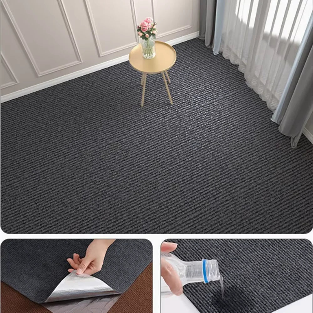 Self-Adhesive Felt Cat Scratching Carpet Roll (40cmx3m) – DIY Water Absorbent Furniture Guard & Doorway Mat - Dark grey - 40cmX300cm - China Mainland