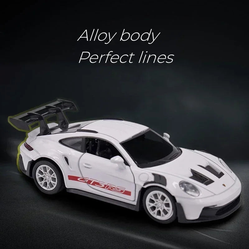 1:36 Porsche 911 GT3 RS Alloy Diecast Sports Car – Metal Pull-Back Simulation Model Toy for Kids & Collectors - Product Photo 2