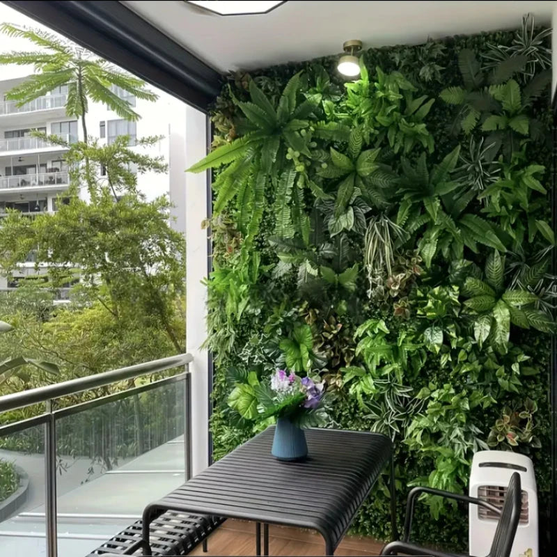 Artificial Boxwood Grass Wall Panel – Fake Plant Vertical Garden Backdrop for Home, Patio Privacy Fence & Wedding Decor - Product Photo 3