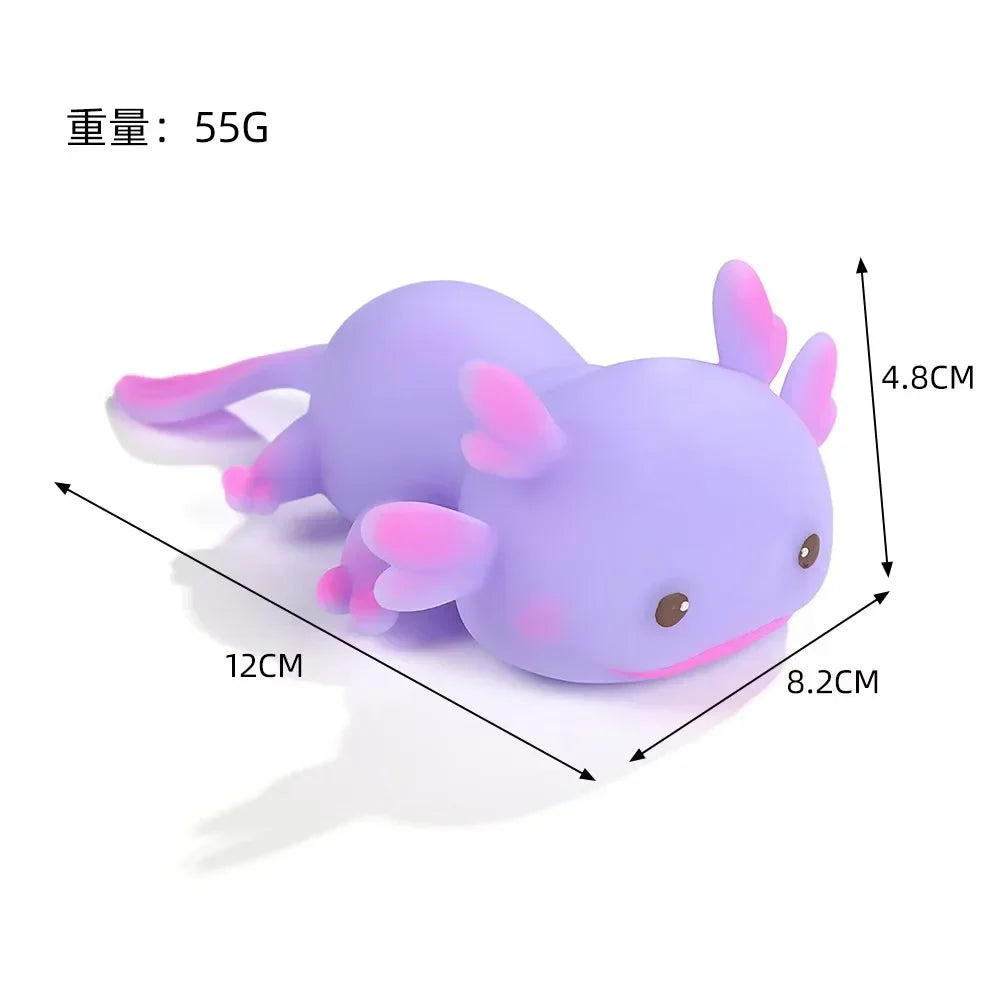 Axolotl Squeeze Ball Antistress Squishy Set – Cute Fish Slow Rising Stress Relief & Stretch Fidget Toy for Kids & Adults (1-4 Pcs) - Product Photo 6