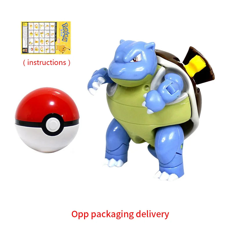 Takara Tomy Pokémon Action Figure & Pokeball Set – Pikachu, Charizard & Gyarados Statue - Blastoise