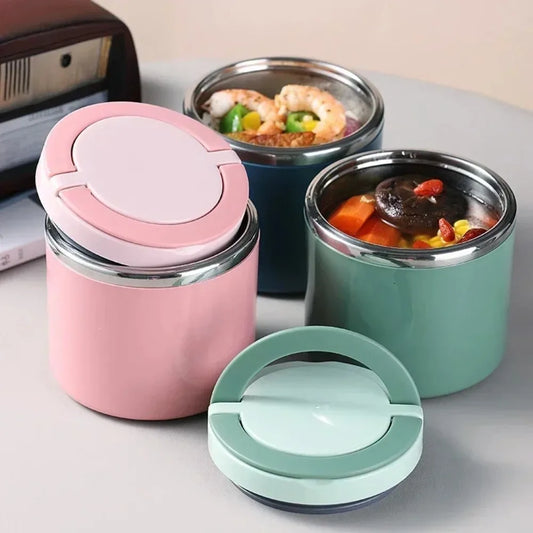 630/1000ml Stainless Steel Thermal Food Jar, Vacuum Insulated Soup Cup with Handle, Reusable Lunch Container for Travel, Outdoor - Product Photo 1
