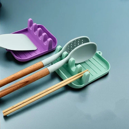 Eco-Friendly PP Pot Lid & Spatula Storage Rack – Kitchen Countertop Draining Organizer for Utensils - Product Photo 1