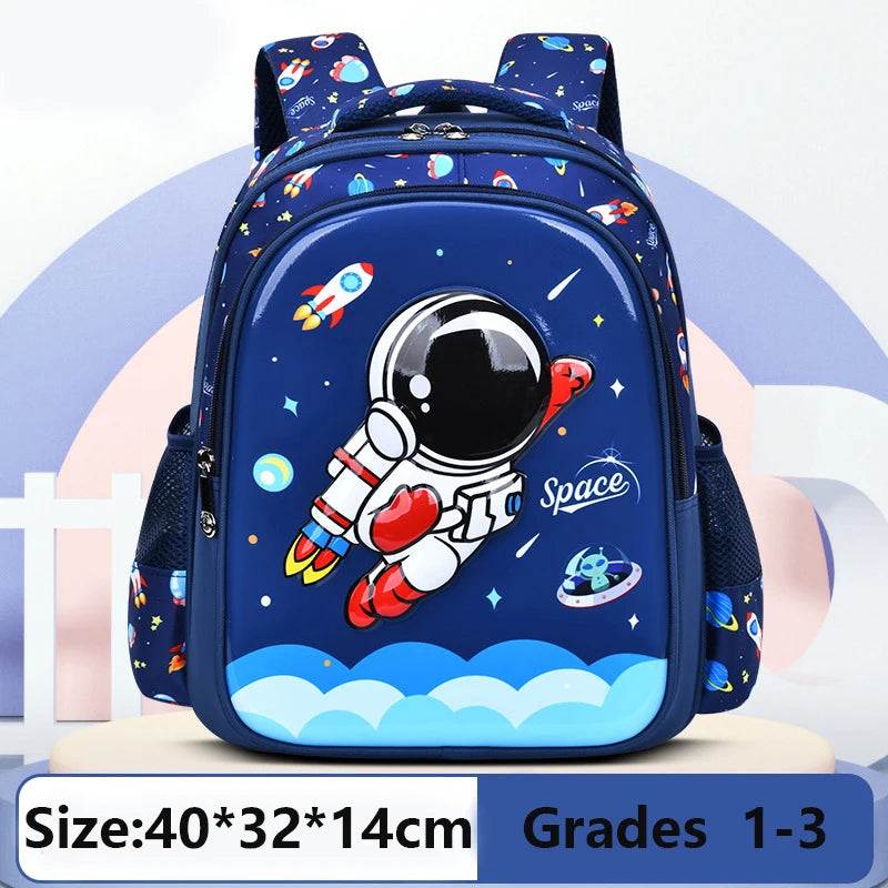3D Stereoscopic Astronaut Boys Schoolbag - Blue