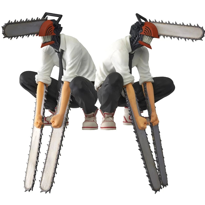 Bandai 14cm Chainsaw Man Noodle Stopper Anime Figure – Denji & Power Sitting PVC Collectible Model Statue for Noodle Lids & Desk Decor - Product Photo 1
