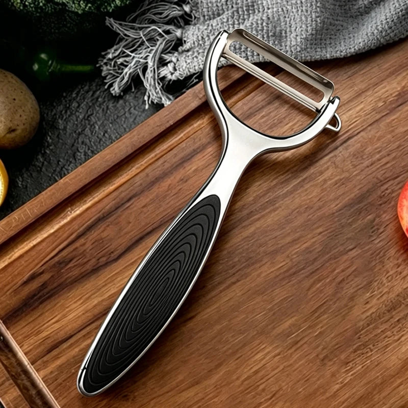 Stainless Steel Fruit & Vegetable Peeler – Ultra-Sharp Kitchen Scraping & Slicing Tool with Ergonomic Handle - 1pc-A