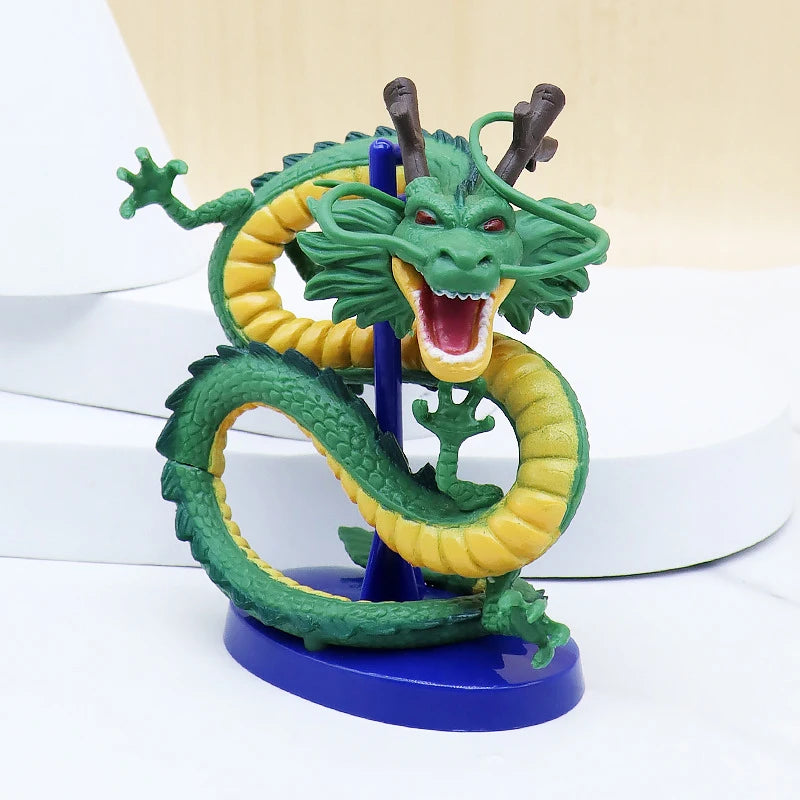 Bandai Dragon Ball Z Shenron Cyan Dragon & Son Goku Anime Figure – 10cm Handmade PVC Statue Model Toy for DBZ Fans & Desk Decor - Product Photo 2