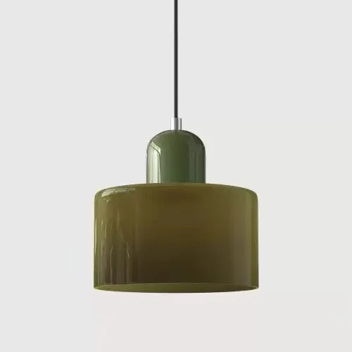 Vintage Stained Glass Chandelier Light Fixture – Modern Retro E27 Pendant Lamp in Pink, Orange, Green & White - Warm White - Brown3