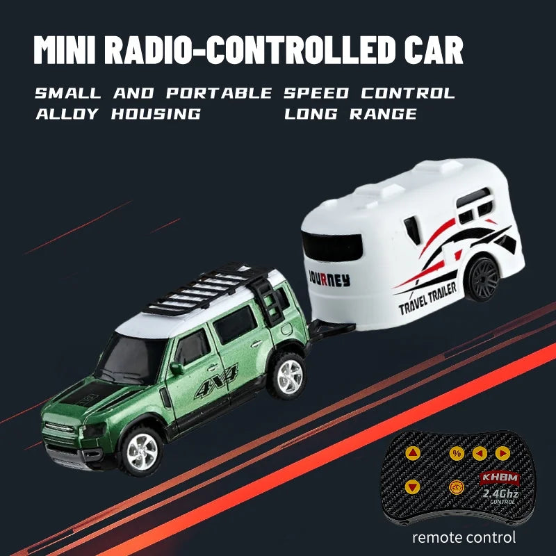 1/64 Mini Alloy Remote Control Car JZ06 – Portable Pocket RC Vehicle with 60-Min Work Time, 3.7V Battery & CE Certification - C-HB001B