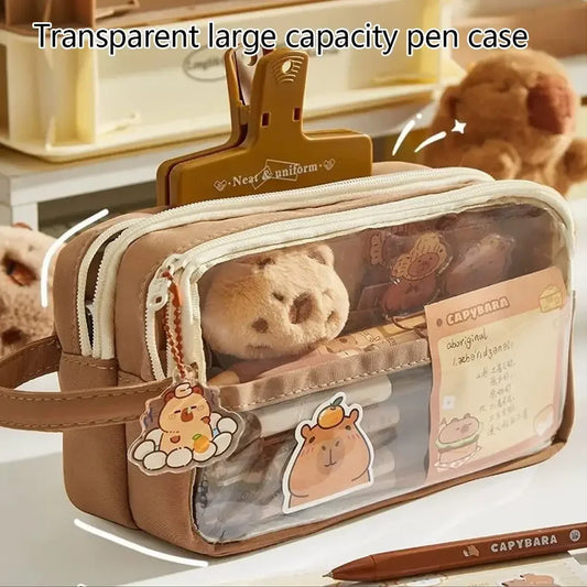 Cute Capybara 5-Layer Large Capacity Pencil Case - Product Photo 1
