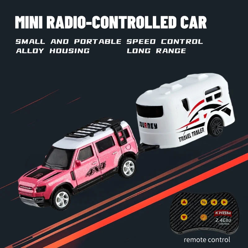 1/64 Mini Alloy Remote Control Car JZ06 – Portable Pocket RC Vehicle with 60-Min Work Time, 3.7V Battery & CE Certification - C-HB001C