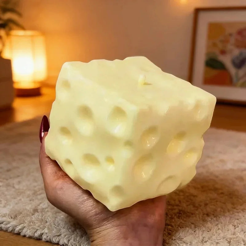 Extra Large Giant Cheese Squeeze Toy – Slow Rebound Shapeable Fidget Toy for Office Desk Decor & Adult Stress Relief - Product Photo 2