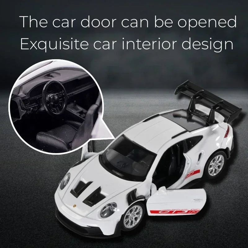 1:36 Porsche 911 GT3 RS Alloy Diecast Sports Car – Metal Pull-Back Simulation Model Toy for Kids & Collectors - Product Photo 3