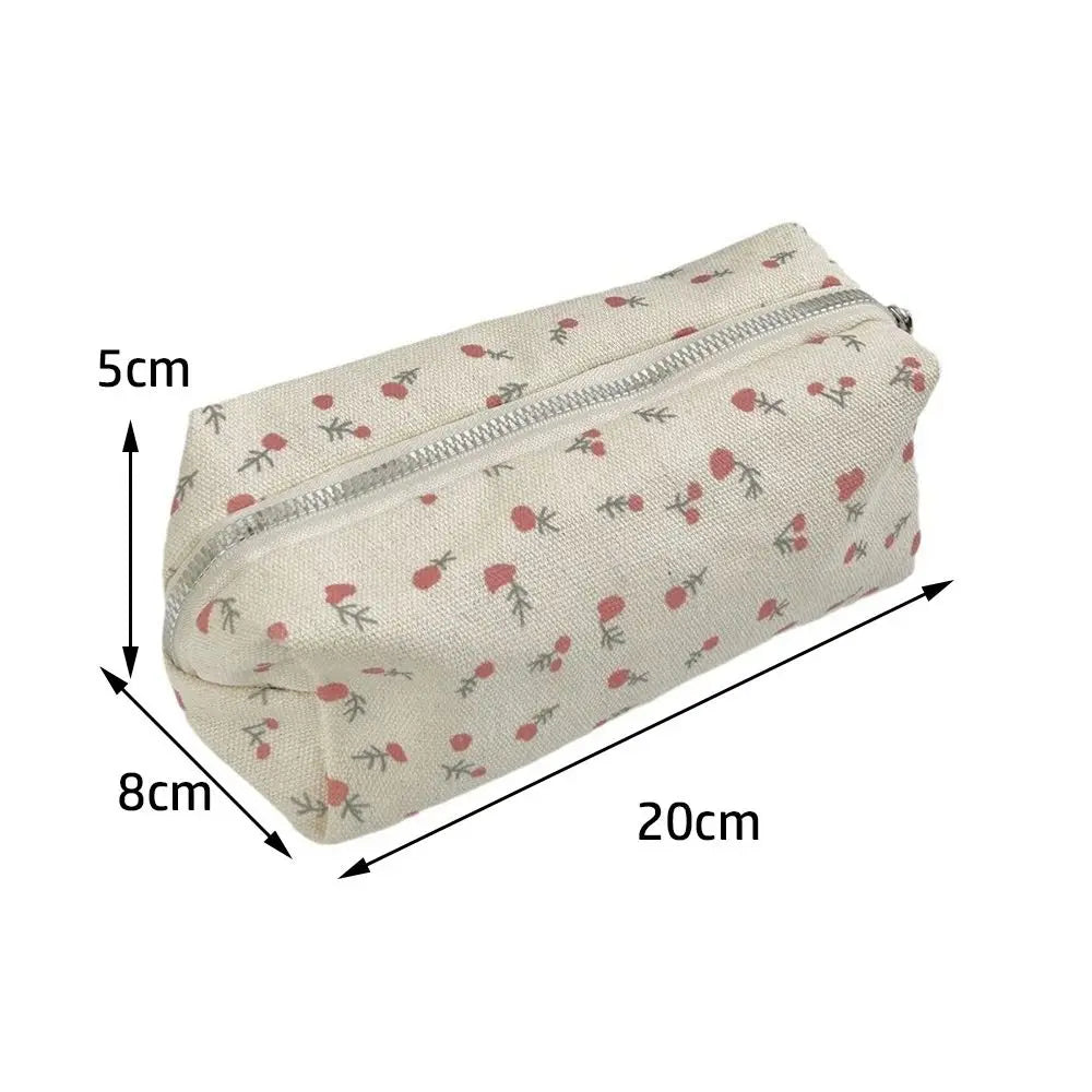 Cute Floral Pattern Pen Pouch – Multifunctional Large Capacity School Supplies Organizer - Product Photo 4