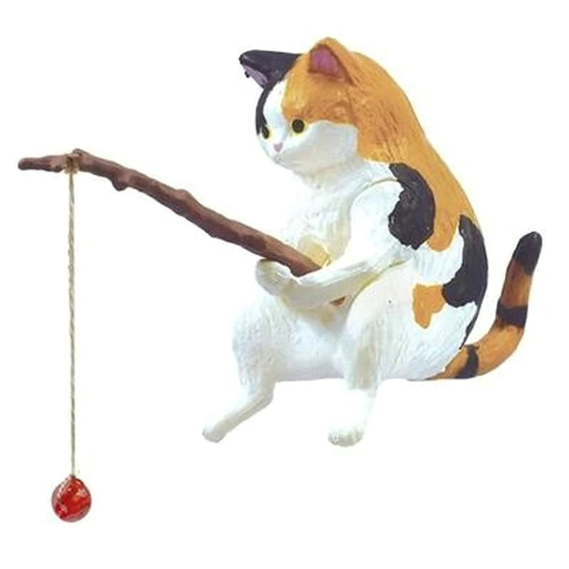 Mini Cartoon Fishing Figurine Aquarium Landscape Decor – Resin Hanging Fish Tank & Desktop Ornament - for G