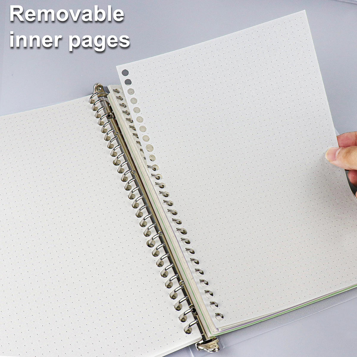 A4/B5/A5 Loose Leaf Refill Binder Notebook Blank/Line/Grid/Cornell Replacable Metal Ring Office&School Supplies Stationery - Product Photo 4