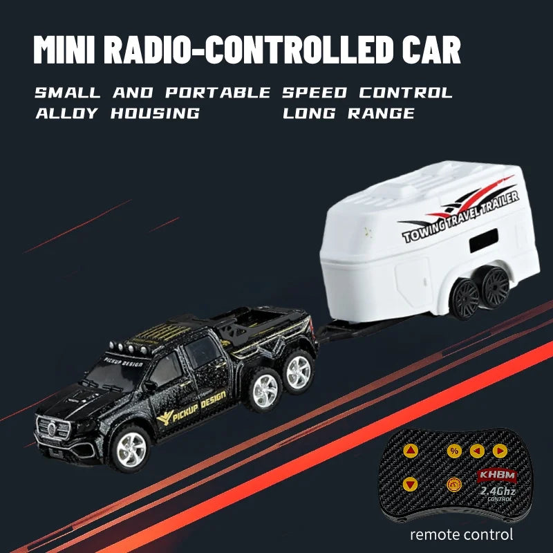 1/64 Mini Alloy Remote Control Car JZ06 – Portable Pocket RC Vehicle with 60-Min Work Time, 3.7V Battery & CE Certification - C-HB004A