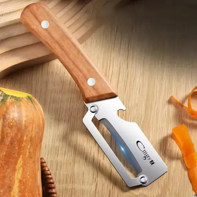 Stainless Steel Fruit & Vegetable Peeler – Ultra-Sharp Kitchen Scraping & Slicing Tool with Ergonomic Handle - Product Photo 5