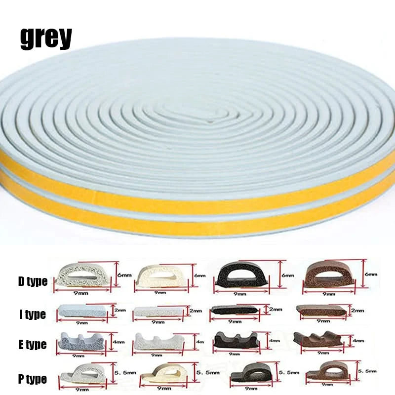 Self-Adhesive Acoustic Rubber Foam Door Insulation Seal Strip Weatherstrip