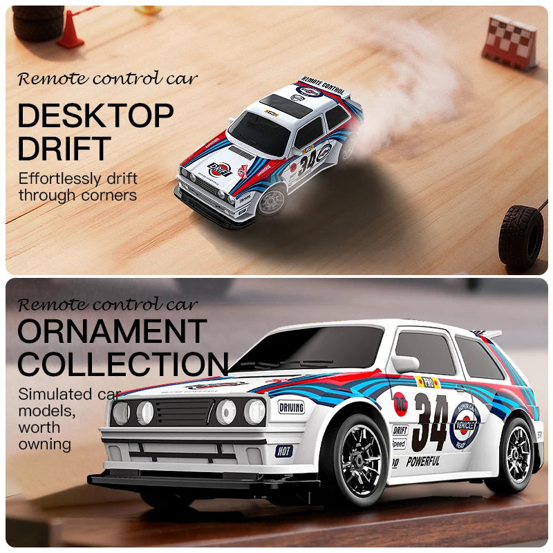 1:43 Scale 4WD RC Drift Car – 2.4GHz High-Speed Remote Control 4x4 Racing Toy with Rechargeable Lithium Battery for Kids & Adults - Product Photo 3
