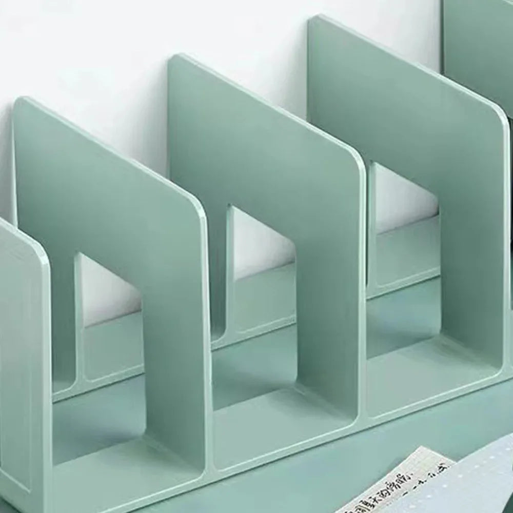 Space-Saving Vertical Book Holder – 4-Section Desk Organizer for Books & Files - Product Photo 6