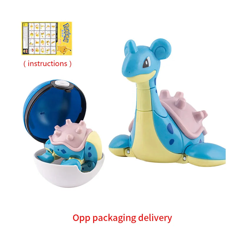 Takara Tomy Pokémon Action Figure & Pokeball Set – Pikachu, Charizard & Gyarados Statue - Lapras