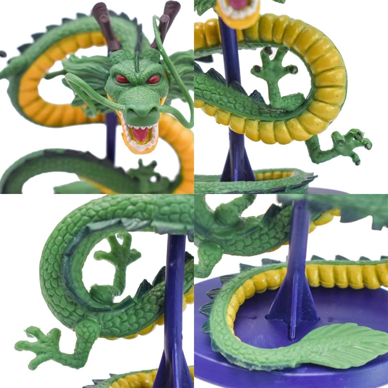 Bandai Dragon Ball Z Shenron Cyan Dragon & Son Goku Anime Figure – 10cm Handmade PVC Statue Model Toy for DBZ Fans & Desk Decor - Product Photo 6