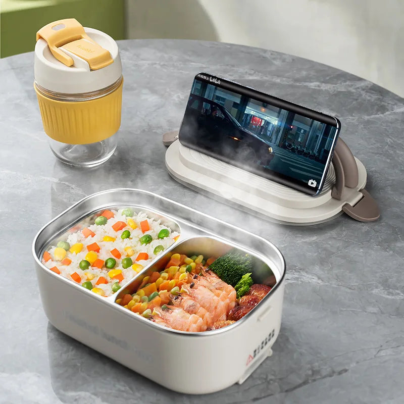 18W Electric Food Heating Lunch Box – 304 Stainless Steel Thermostatic Heater (110V/220V) - Product Photo 3