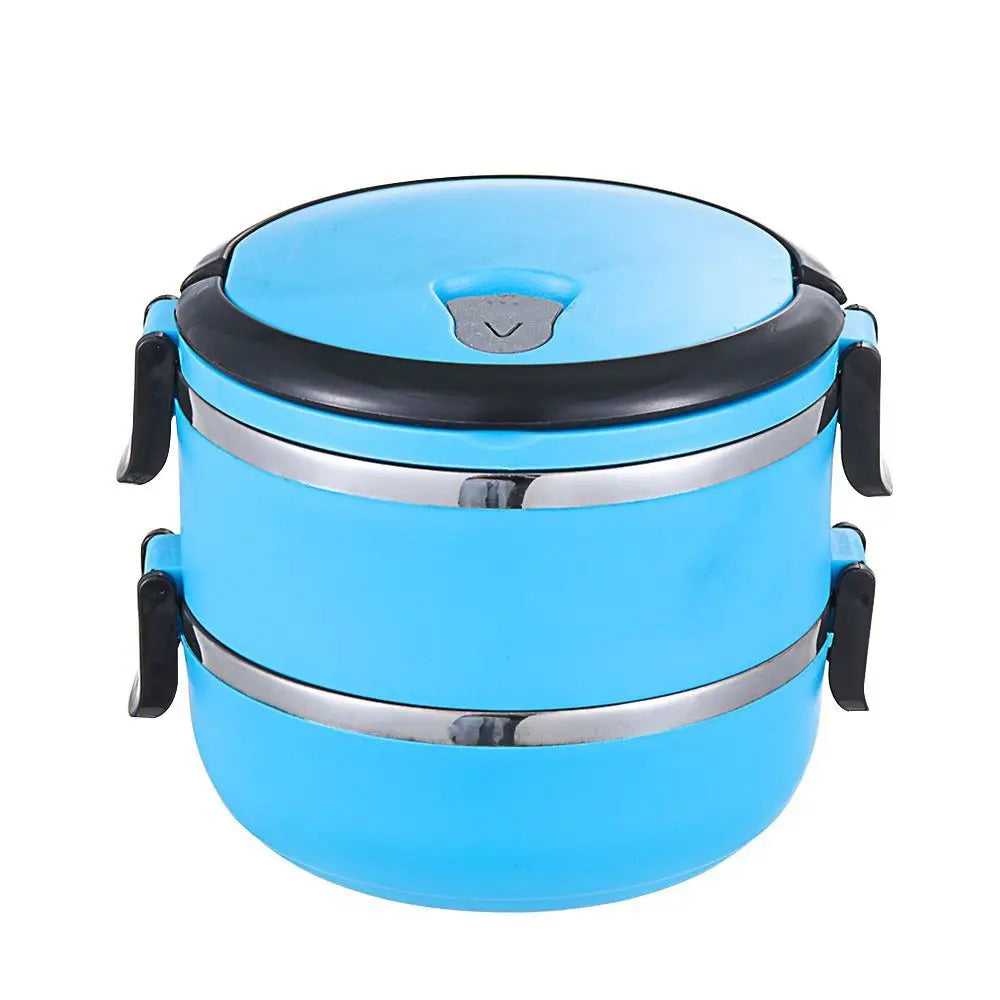 Stainless Steel Vacuum Hot Food Container - blue-1300ml - China Mainland