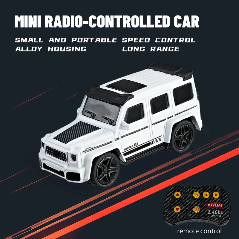 1/64 Mini Alloy Remote Control Car JZ06 – Portable Pocket RC Vehicle with 60-Min Work Time, 3.7V Battery & CE Certification - HB002B