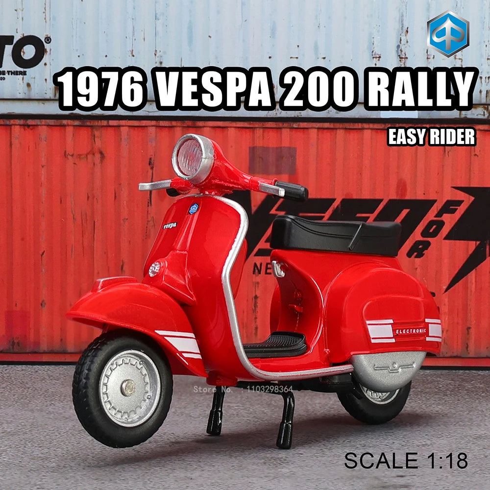 MSZ 1:18 Scale Diecast Alloy Motorcycle Model – Replica Suzuki GSX-R1000 & Yamaha YZF-R1 Static Display Superbike - 1-18 Vespa 200 1
