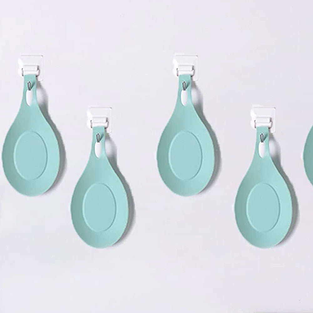 Stain-Proof Silicone Stovetop Spoon Holder – Heat Resistant Kitchen Utensil Placemat Tray with Hanging Hole - Product Photo 4