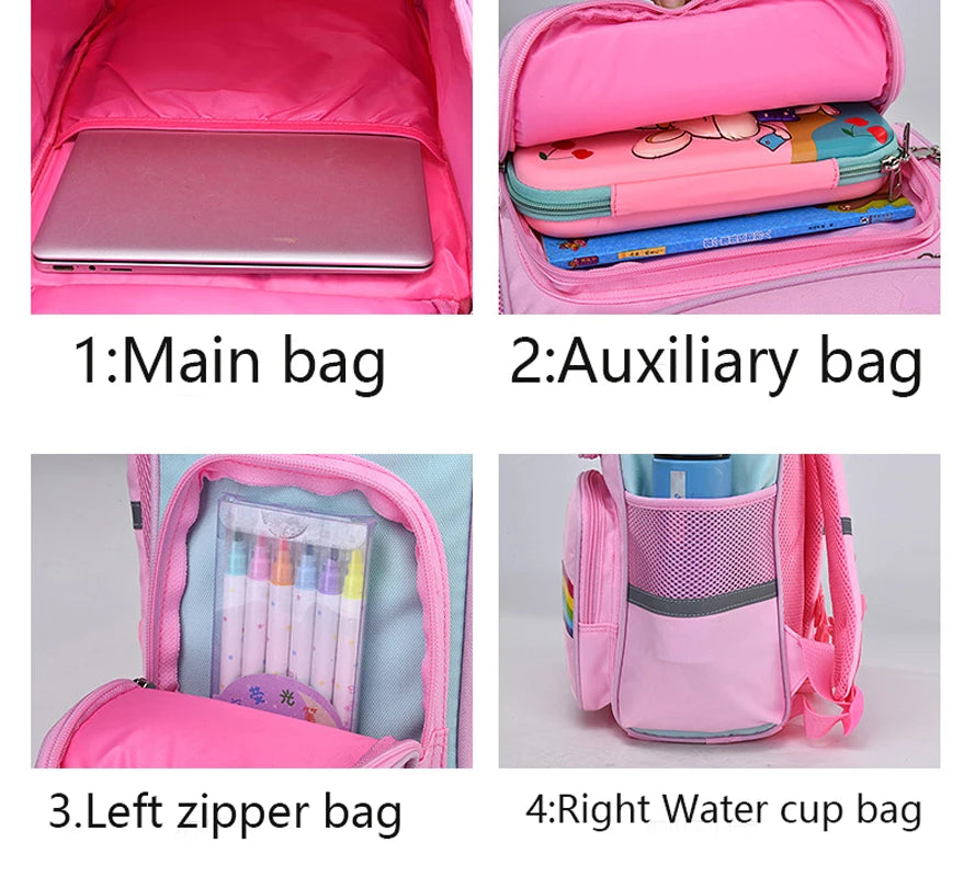 Cute Unicorn Rainbow Eyes Girls Backpack - Product Photo 5