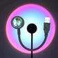 USB Sunset Lamp LED Rainbow Projector - Night Light for Home Decor