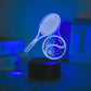 Novelty Tennis 3D Night Light, Sports Enthusiast Gift for Bedroom Decor