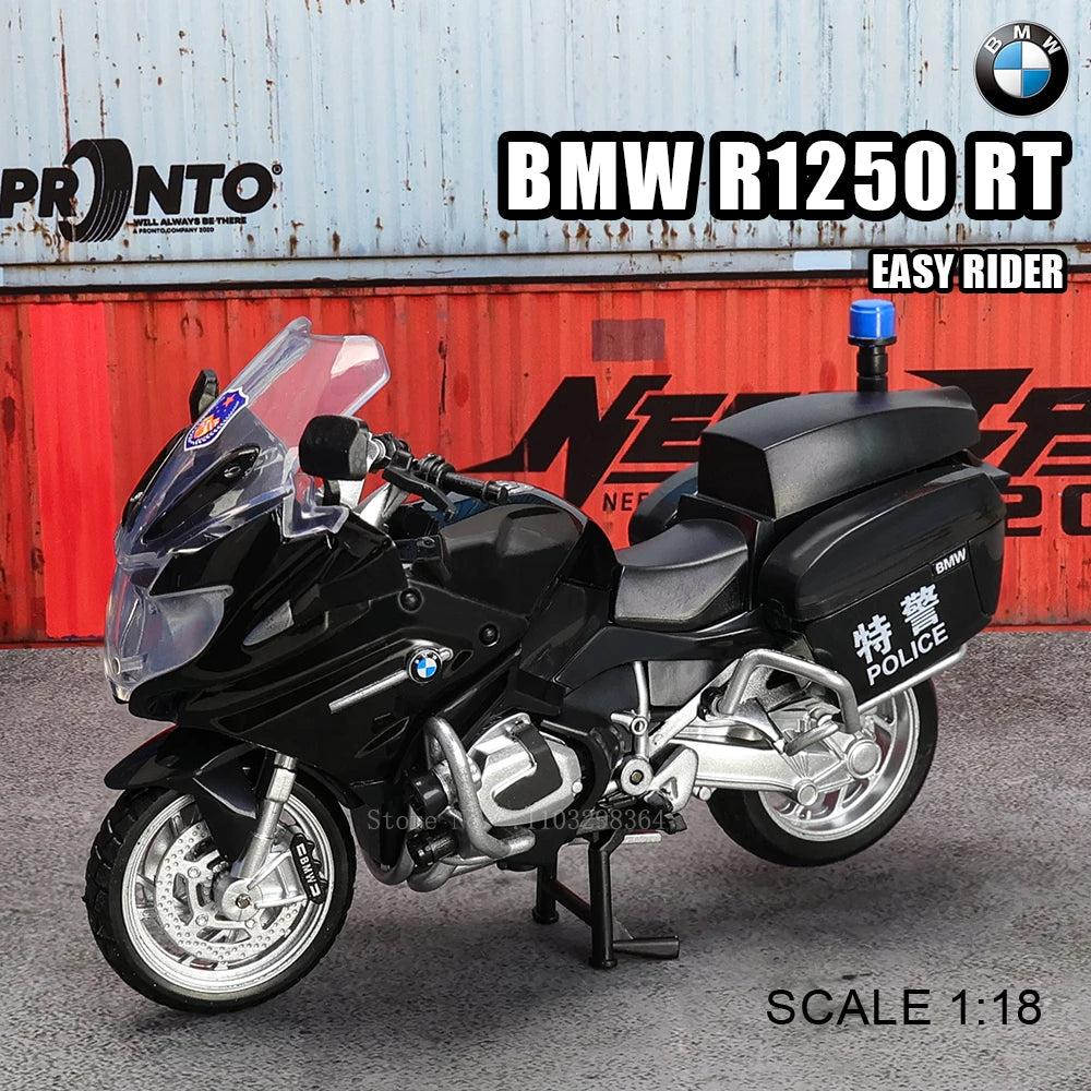 MSZ 1:18 Scale Diecast Alloy Motorcycle Model – Replica Suzuki GSX-R1000 & Yamaha YZF-R1 Static Display Superbike - 1-18 BMW R1250 RT