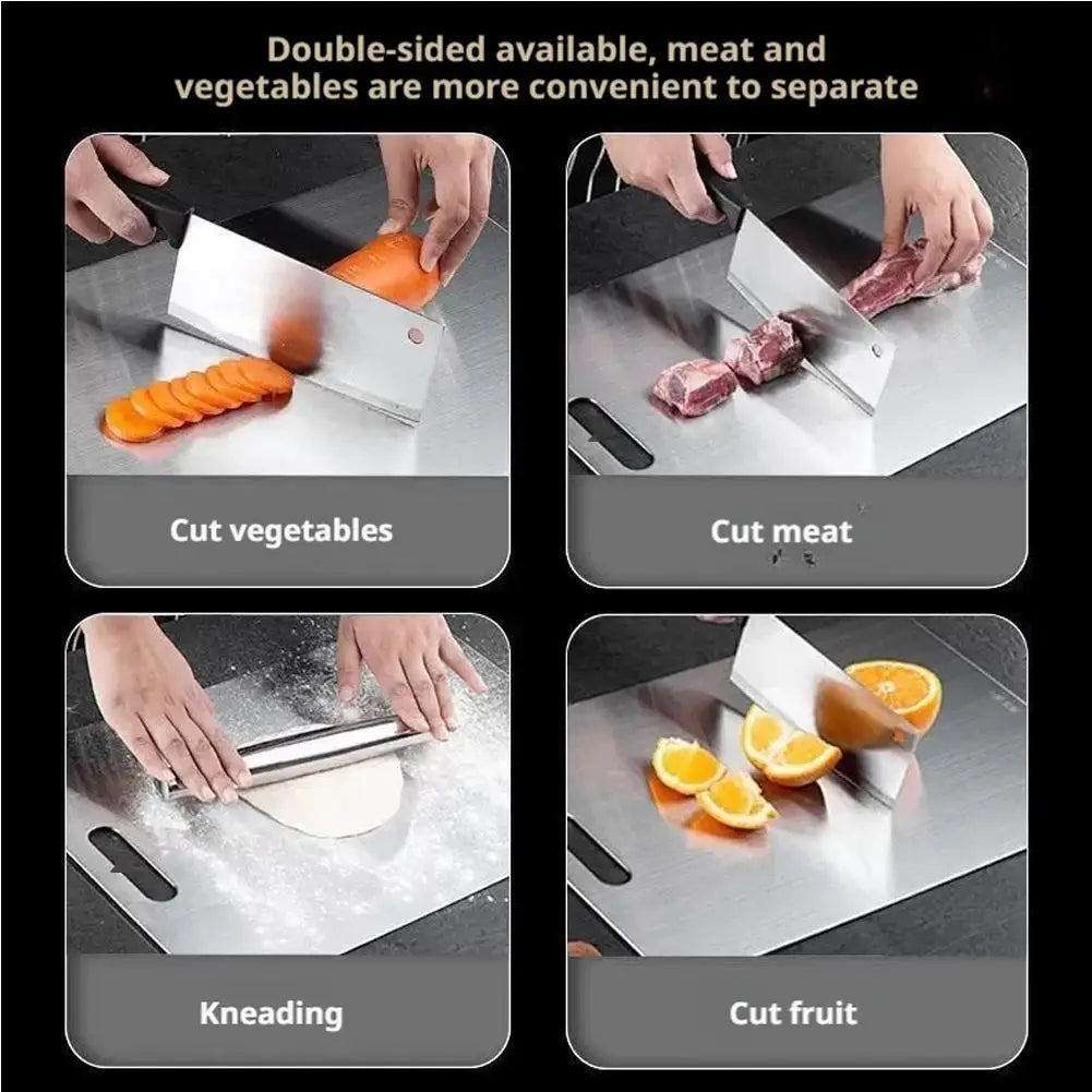 Heavy-Duty Stainless Steel Chopping Board – Antibacterial Heat-Resistant Prep Board for Meat & Fruits - Product Photo 6