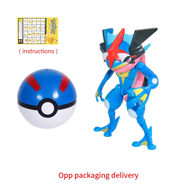 Takara Tomy Pokémon Action Figure & Pokeball Set – Pikachu, Charizard & Gyarados Statue - Greninja