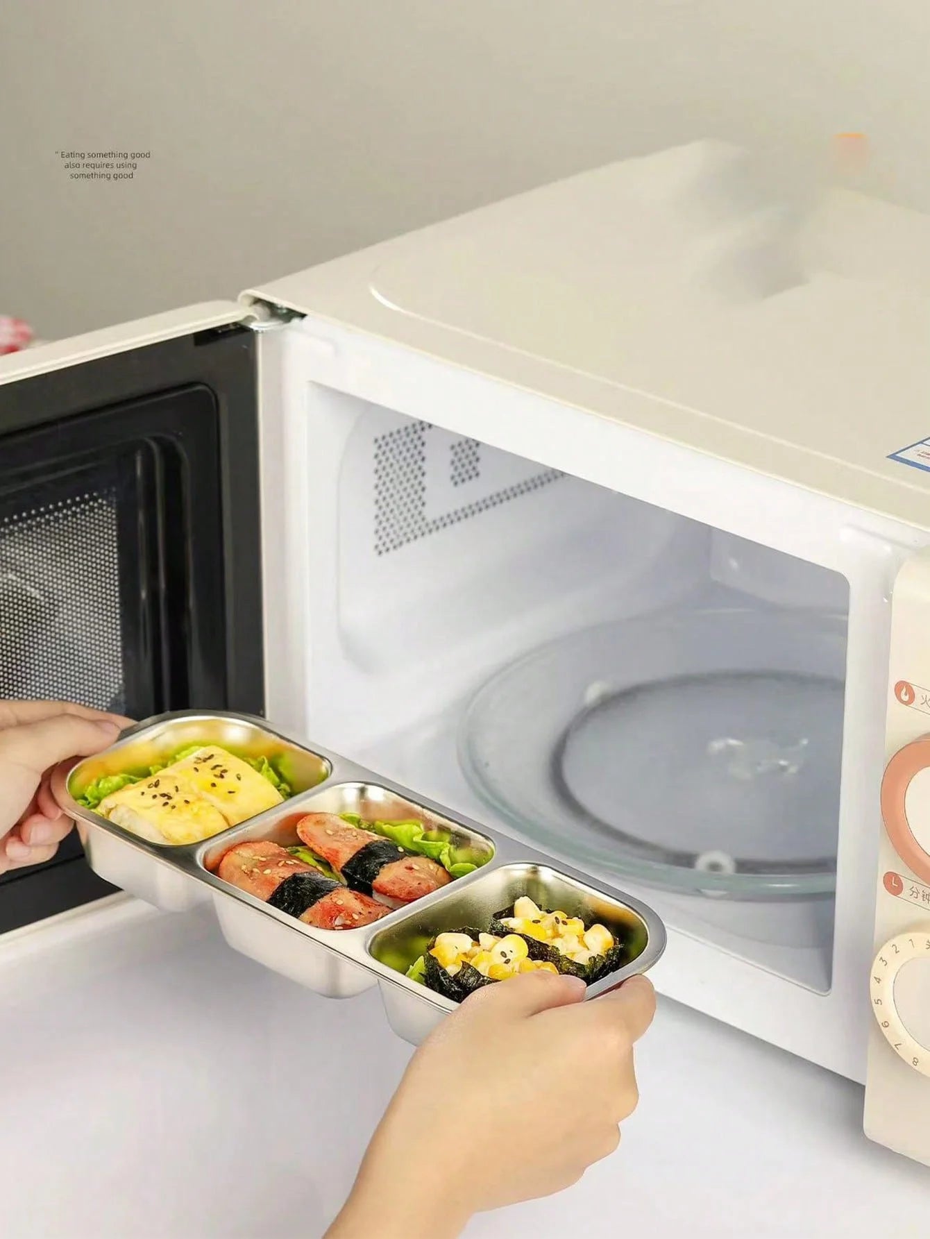 Stainless Steel Bento Box for Weight Loss Meals – Leak-Proof 3-Grid Fruit & Light Meal Container - Product Photo 4