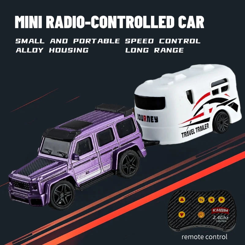 1/64 Mini Alloy Remote Control Car JZ06 – Portable Pocket RC Vehicle with 60-Min Work Time, 3.7V Battery & CE Certification - C-HB002C