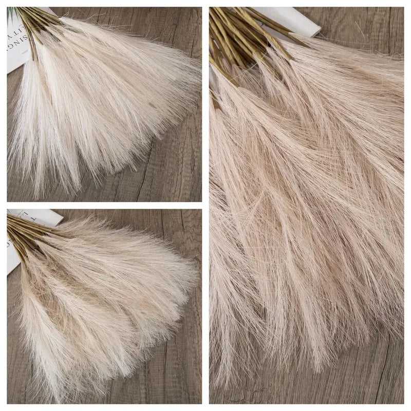 Tall Artificial Pampas Grass Stems – Realistic Fluffy Fake Pampas Branch for Floor Vases, Rustic Home & Wedding Decor - Product Photo 3