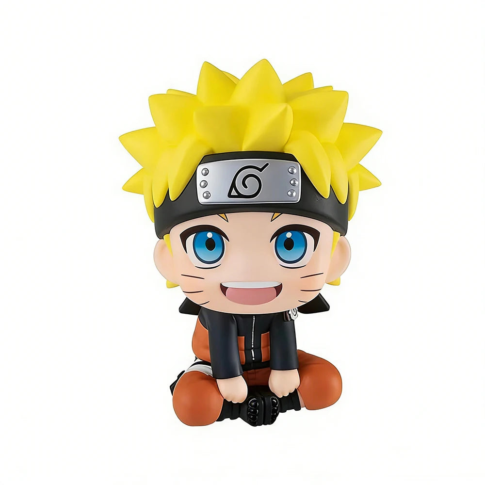 Bandai 9cm Naruto Shippuden Q-Version Chibi Anime Figure – Uzumaki Naruto, Kakashi, Sasuke & Itachi Mini PVC Model Toy for Desk Decor - Uzumaki NARUTO