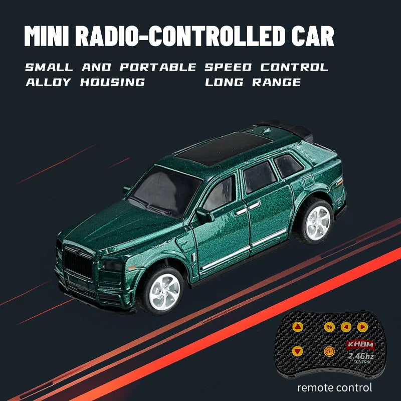 1/64 Mini Alloy Remote Control Car JZ06 – Portable Pocket RC Vehicle with 60-Min Work Time, 3.7V Battery & CE Certification - HB003B