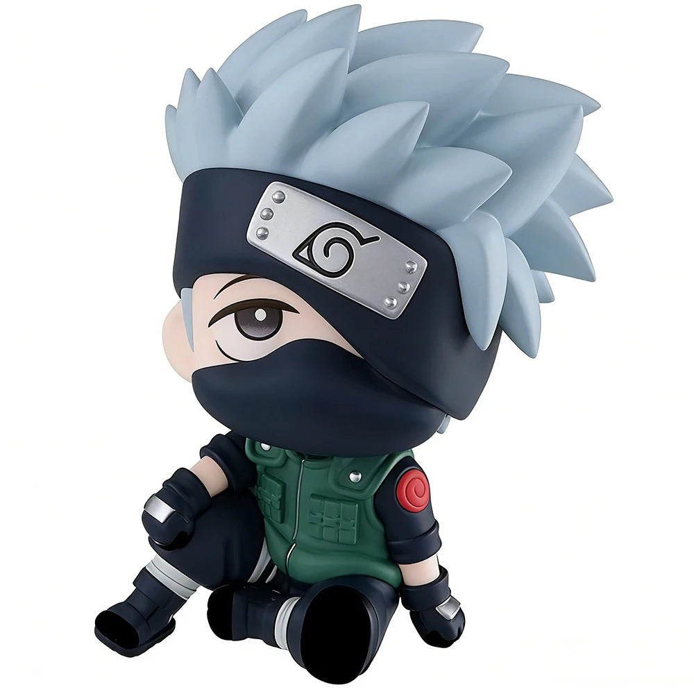 Bandai 9cm Naruto Shippuden Q-Version Chibi Anime Figure – Uzumaki Naruto, Kakashi, Sasuke & Itachi Mini PVC Model Toy for Desk Decor - Kakashi