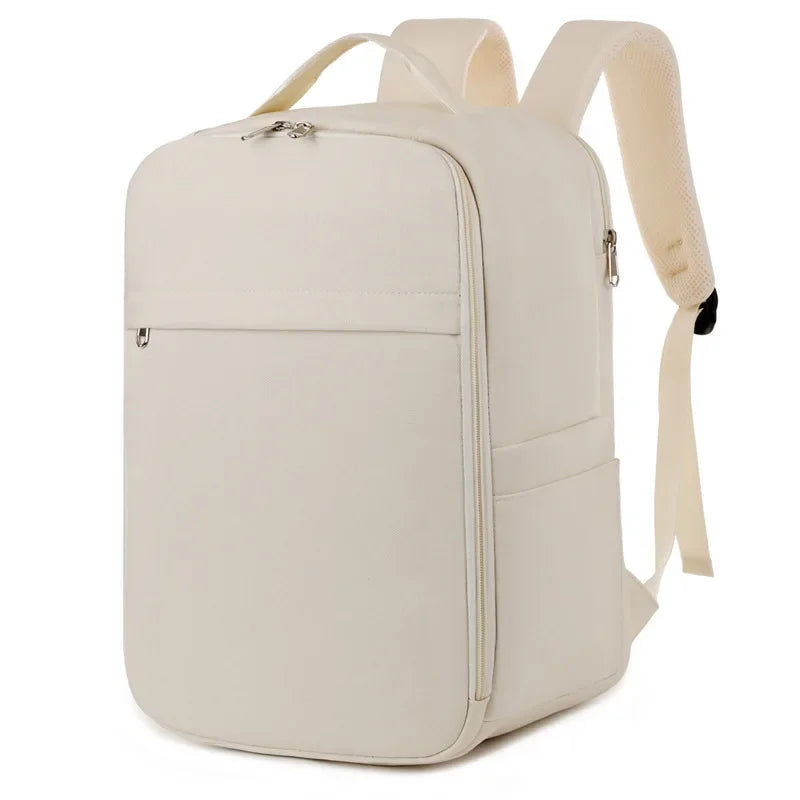 Macroupta 40x20x25 Unisex Flight Cabin Bag – Short-Distance Travel & Business Laptop Rucksack - Beige