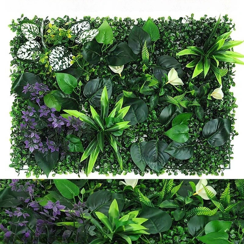 Artificial Boxwood Grass Wall Panel – Fake Plant Vertical Garden Backdrop for Home, Patio Privacy Fence & Wedding Decor - Product Photo 1