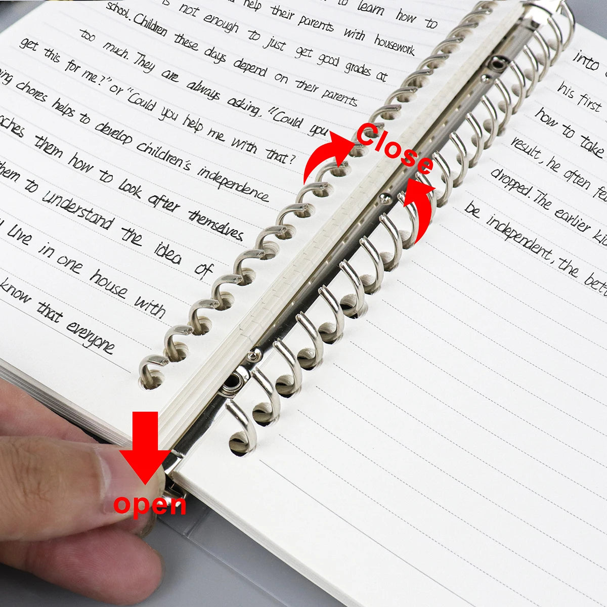 A4/B5/A5 Loose Leaf Refill Binder Notebook Blank/Line/Grid/Cornell Replacable Metal Ring Office&School Supplies Stationery - Product Photo 3