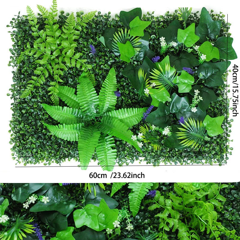 Artificial Boxwood Grass Wall Panel – Fake Plant Vertical Garden Backdrop for Home, Patio Privacy Fence & Wedding Decor - GM-03