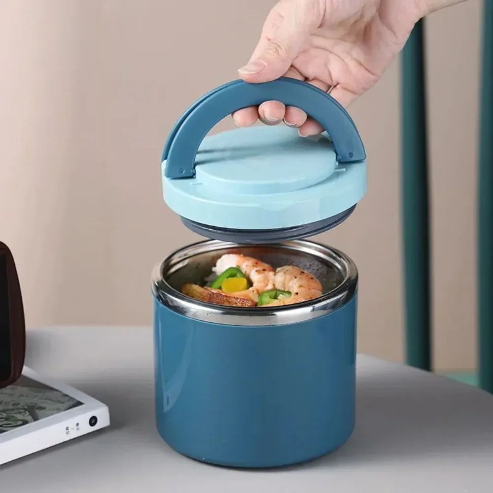 630/1000ml Stainless Steel Thermal Food Jar, Vacuum Insulated Soup Cup with Handle, Reusable Lunch Container for Travel, Outdoor - Product Photo 2