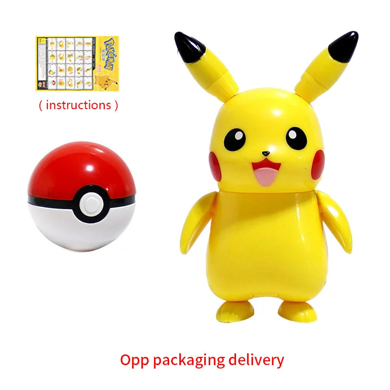 Takara Tomy Pokémon Action Figure & Pokeball Set – Pikachu, Charizard & Gyarados Statue - Pikachu A
